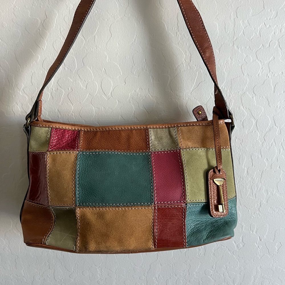 Fossil Leather Patchwork Purse
